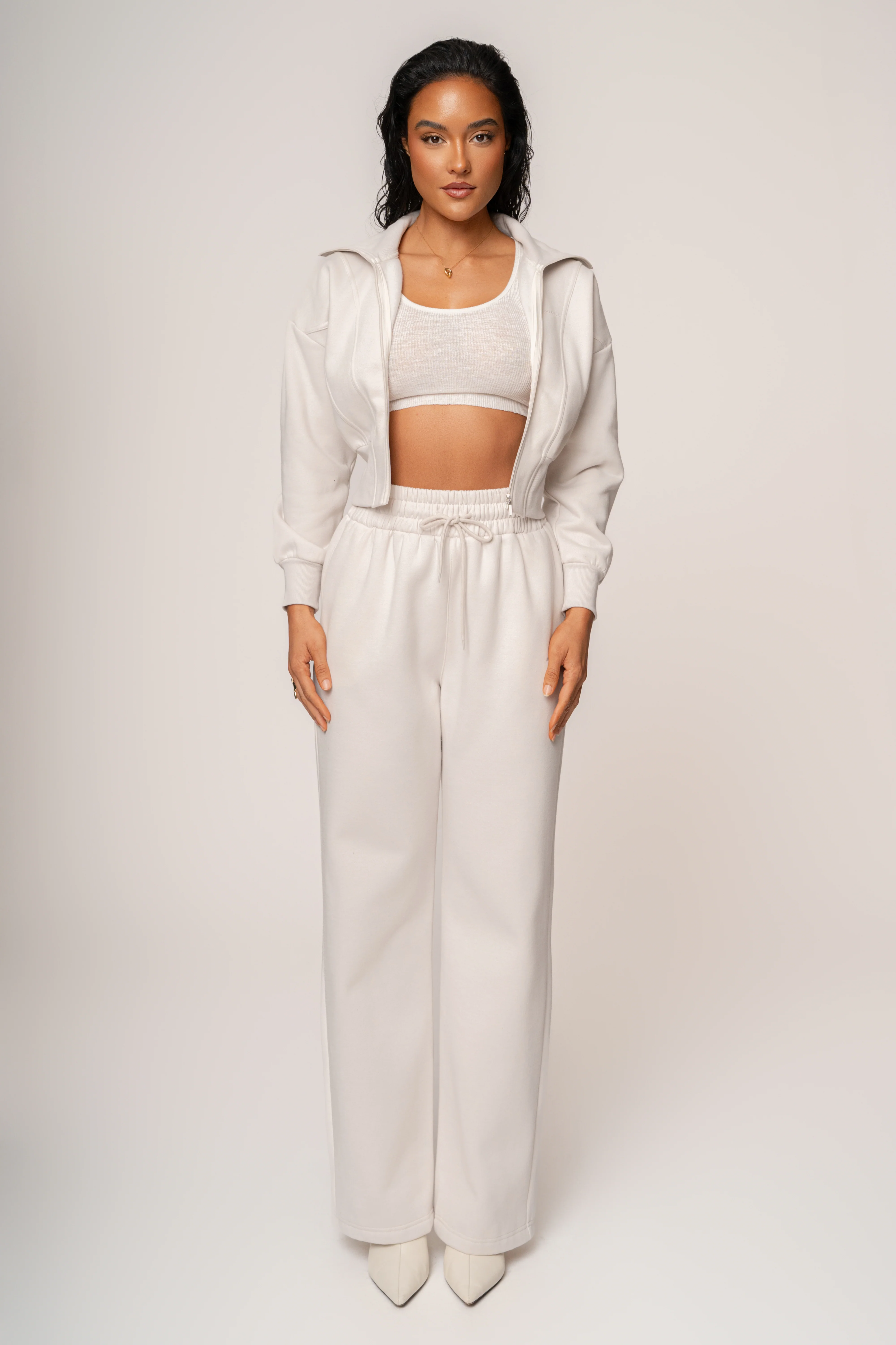 Bone JLUXLABEL Logo Fleece Pants - Image 7