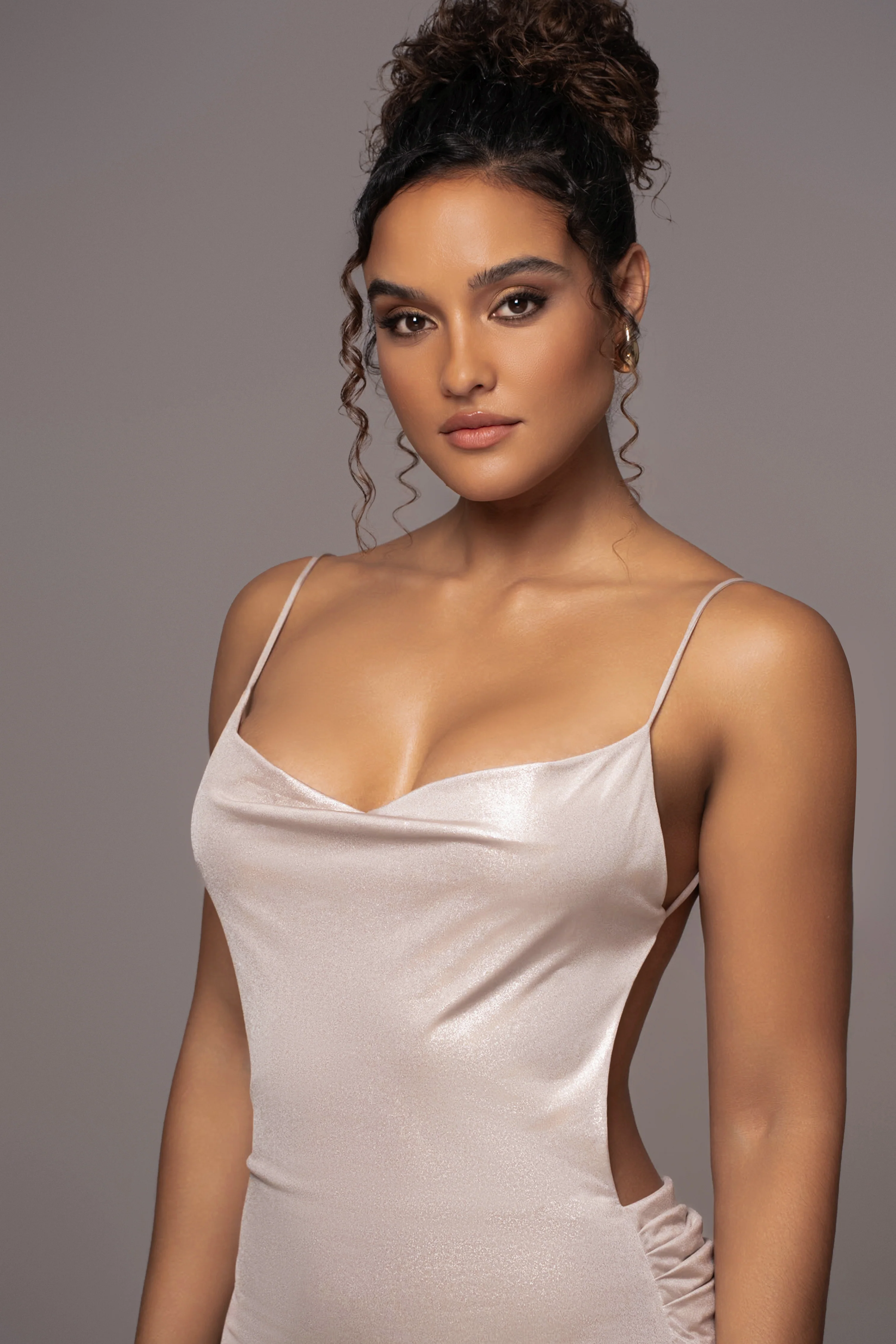 Champagne Heart of Gold Maxi Dress - Image 3