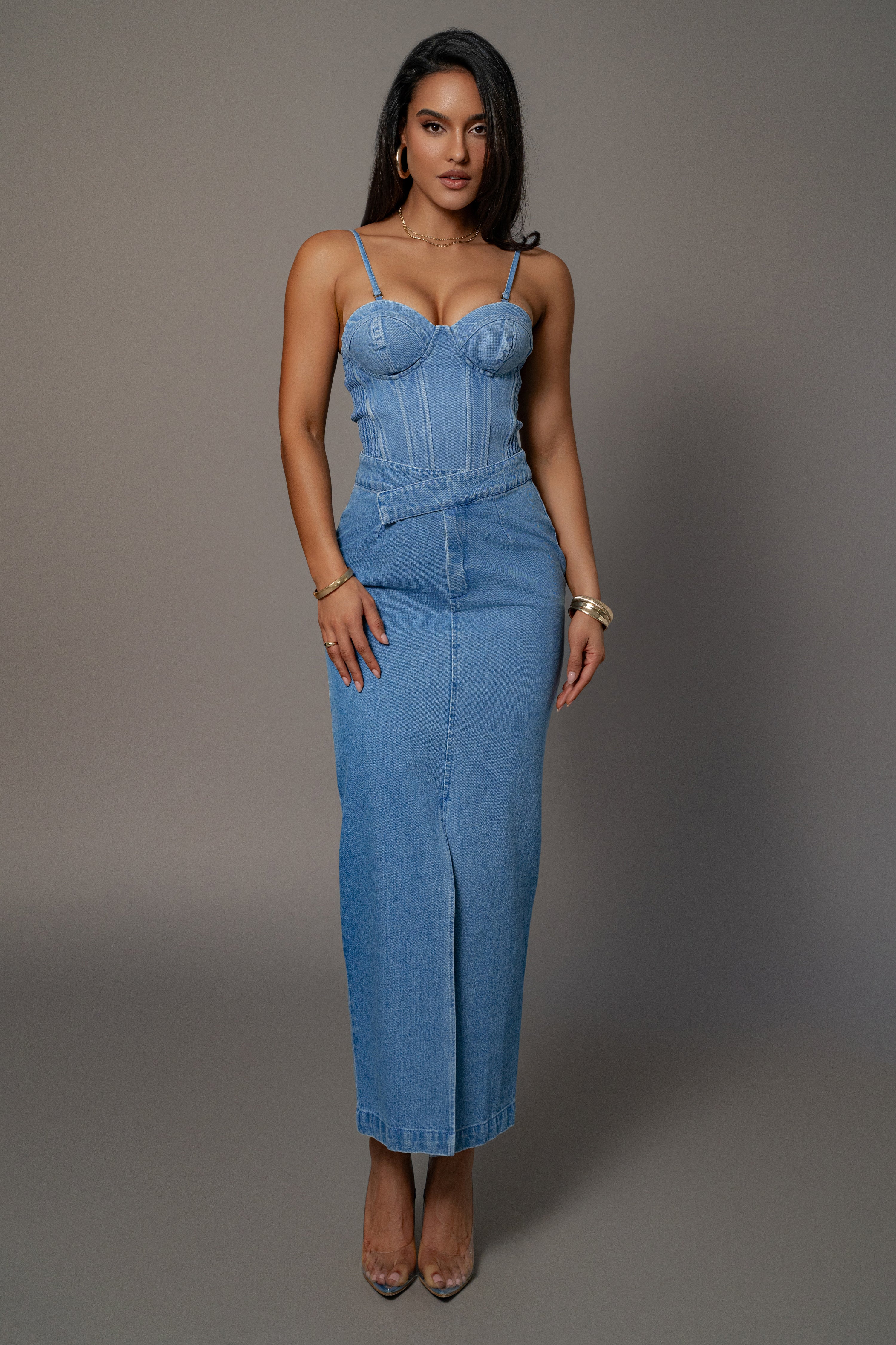 Medium Wash Adana Denim Skirt - Image 4